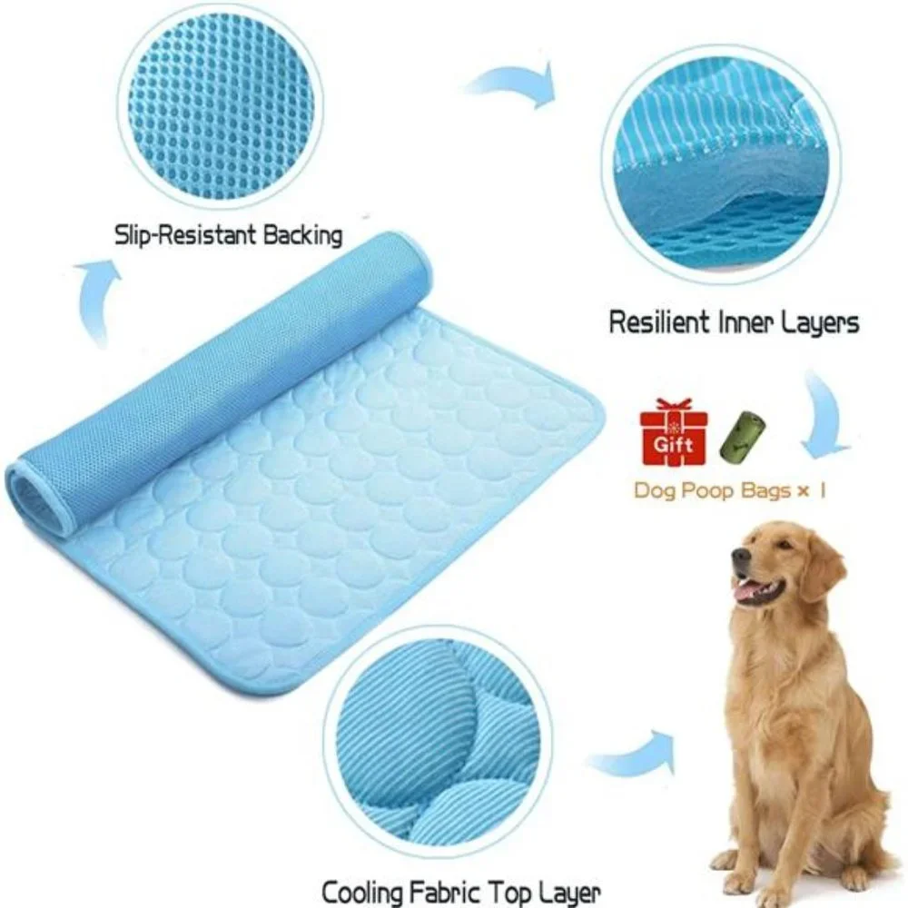 Summer Cooling Mat & Sleeping Pad- Water Absorption Top, Waterproof Bottom